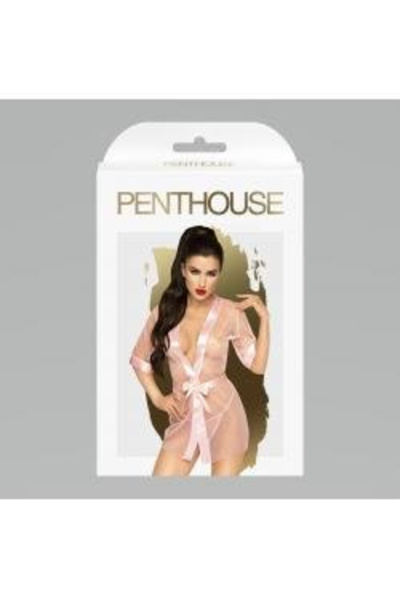 Соблазнительный плупрозрачный халат Penthouse "Midnight mirage" rose (S-L)._1