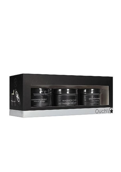 Набор массажных свечей с ароматои розы, ванили и феромонов  Massage Candle Set_1