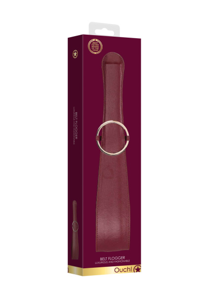 Шлепалка  Ouch Ouch! - Belt Flogger - Burgundy_1