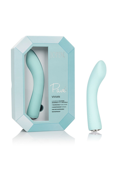 Изумительный перезарежаемый вибромассажер для точки G Pave Vivian в стилеТиффани_1