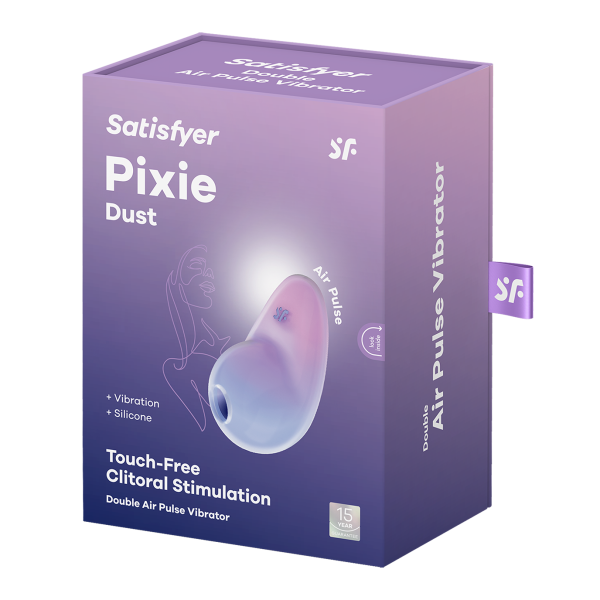 Вакуумный стимулятор клитора Satisfyer Pixie Dust, фиолетово-розовый_2