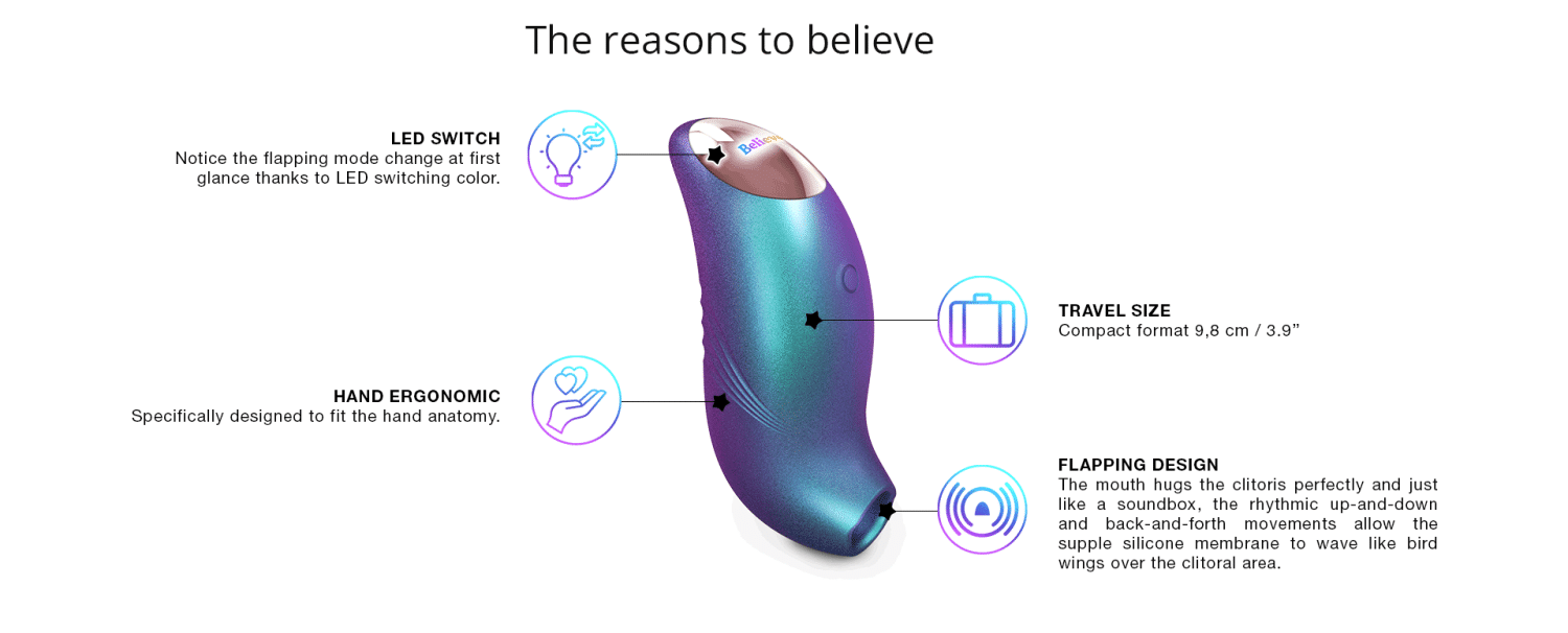 Вакуумно-волновой стимулятор Love to Love BELIEVER - IRIDESCENT NIGHT_7