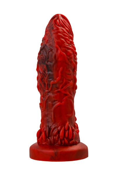 Вибратор Black&Red by TOYFA Monster Docus, силикон, красно-черный, 20 см_4