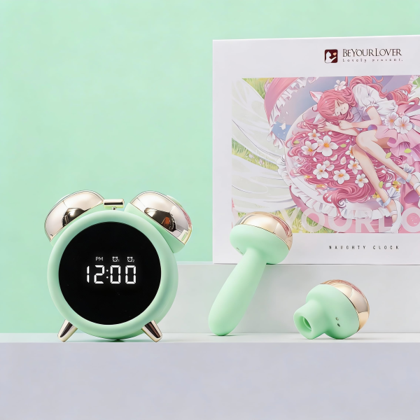 Умный стимулятор-будильник BeYourLover Naughty Clock с вакуумной стимуляцией и вибрацией, зеленый_6