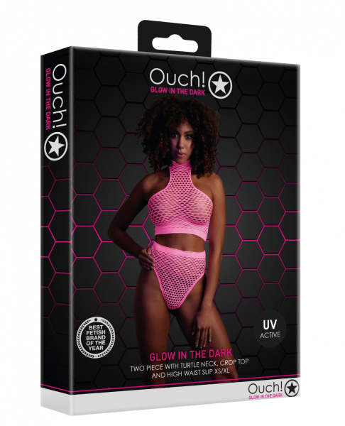 Топ и трусики Turtle Neck and High Waist Slip - Pink - XS/XL_1