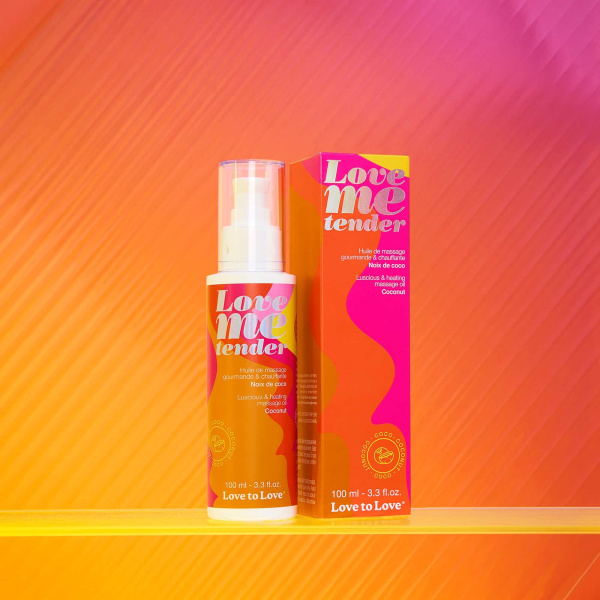 Съедобное массажное масло с разогревающим эффектом Love to Love LOVE ME TENDER Кокос 100мл_4
