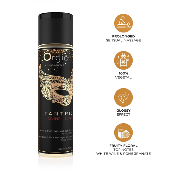 Растительное массажное масло Orgie TANTRIC DIVINE NECTAR, 200 мл_6