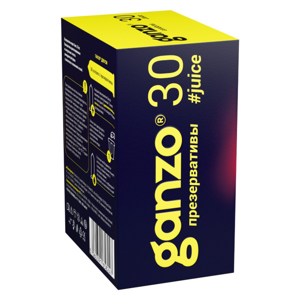 Презервативы GANZO Juice ароматизированные цветные №30 black edition 8247GZ_3