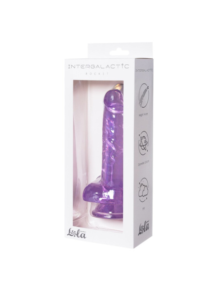 Прозрачный дилдо Intergalactic Rocket Purple_1