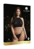 Топ и трусики со стразами Festive Rhinestone Top and Thong Plus size (черный)_1