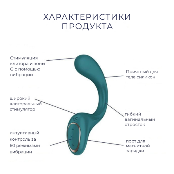 Вибратор для стимуляции зоны G Satisfyer G for Goddess 2, синий_4