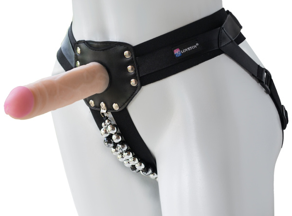 Пояс glamur black с 2-мя насадками d 40 мм, l 145 мм и  d 42 мм, l 182 мм, арт. 330803_2