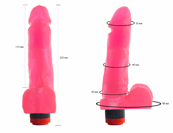 Вибратор гелевый розовый 221500ru_3