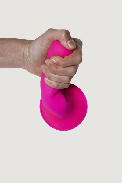 Дилдо на присоске с двойной плотностью Hitsens S04 Pink ADRIEN LASTIC DILDO DUAL DENSITY_1