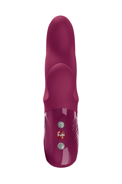 Вибратор с клиторальным стимулятором Fun Factory MiSS BI, силикон, бордовый, 17 см_3
