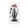 Большой черный плаг из силикона Seamless Silicone Butt Plug 6in_4