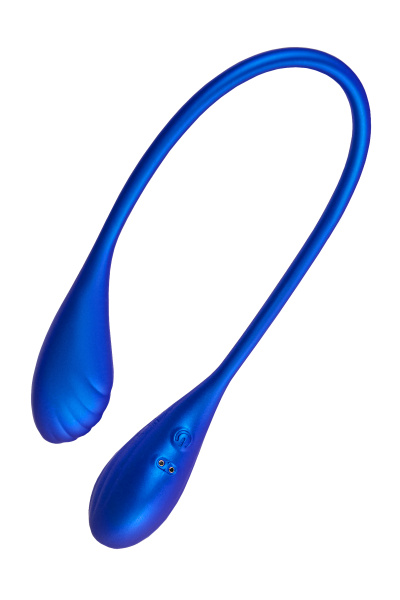 Двойной вибратор L`Eroina APP AGAMIEN с управлением от приложения и пульта, силикон, синий, 46 см_6