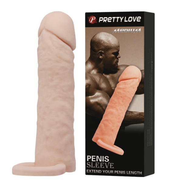 PrettyLove Penis sleeve насадка на фаллос, закрытая удлинитель_1