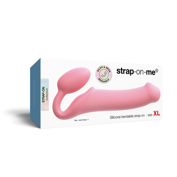 Гибкий страпон Strap-on-me Semi-Realiste, розовый, ХL_2
