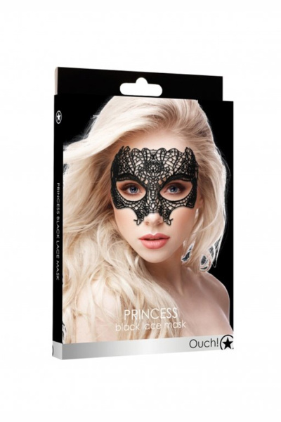 Кружевная маска ручной работы на глаза Princess Black Lace Mask_1