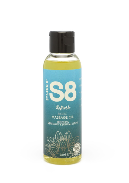 Массажное масло S8 Massage Oil Refresh French Plum & Egyptian Cotton 125 мл_1