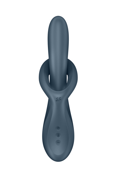 Вибратор и ротатор с функцией нагрева Satisfyer Heat Flex 4, силикон, серый_2