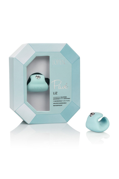 Изумительный перезарежаемый вибромассажер в виде перстня Pave Liz в стилеТиффани_1