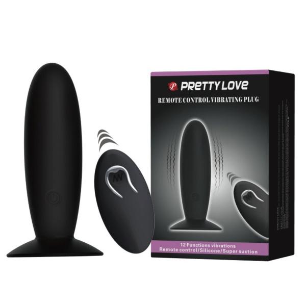 PrettyLove Remote Control Vibrating Plug Анальная пробка с вибрацией 12 ф-ций с пультом ДУ_1