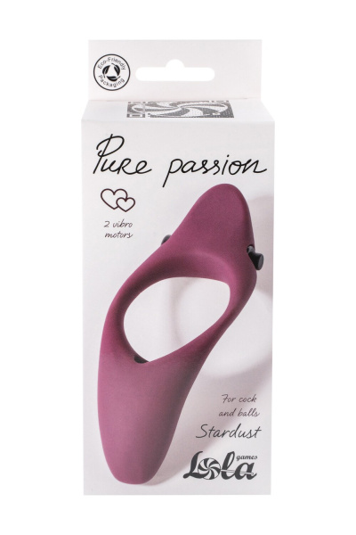 Эрекционное виброкольцо Pure Passion Stardust Wine red_5