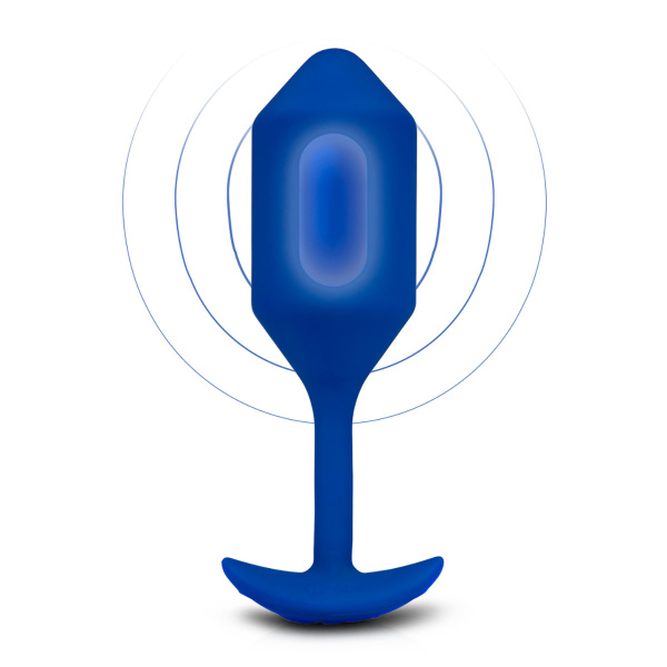 Пробка для ношения с вибрацией синяя B-Vibe Vibrating Snug Plug 4_4
