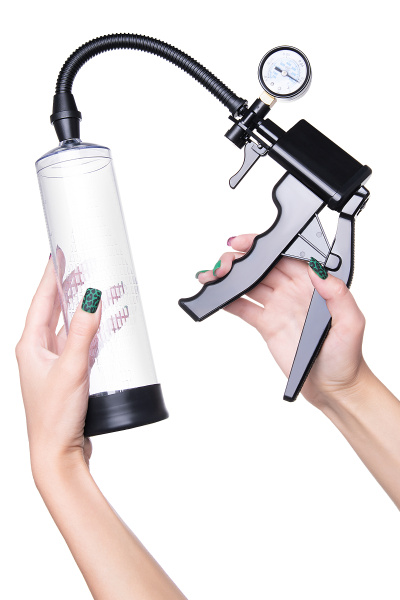 Механическая помпа для пениса Sexus Men Training Viggo, ABS-пластик, черная, 62 см_5