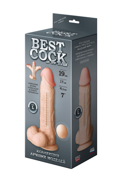 Фаллоимитатор неоскин f&f best cock 7" на присоске, l 170 мм d 42 мм арт. 592304_1