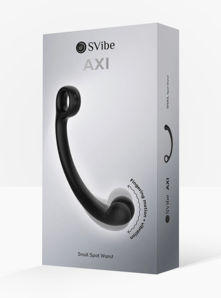 Универсальный вибромассажер SVibe Snail AXI Spot Wand, чёрный_2