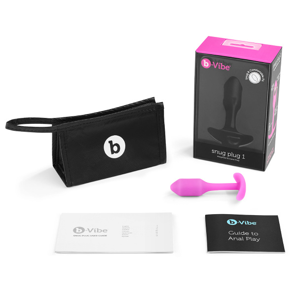 Профессиональная пробка для ношения B-vibe Snug Plug 1 розовый_3
