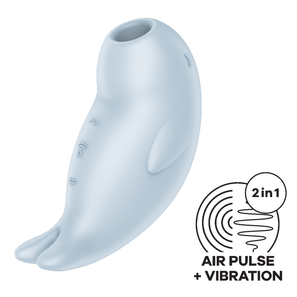 Вакуумный стимулятор клитора Satisfyer Seal you soon, голубой_1