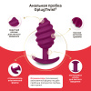 Gvibe Gplug Twist 2 Raspberry витая силиконовая анальная пробка для ношения, 10.5х3.9 см_3