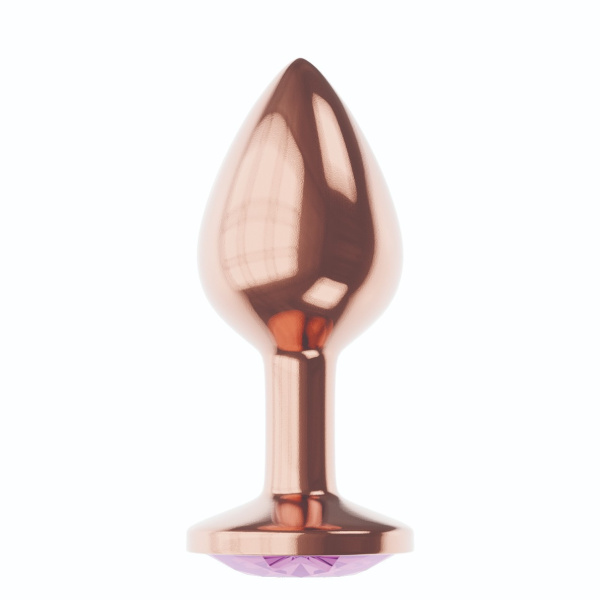 Анальная Пробка Diamond Amethyst Shine L Розовое Золото_3
