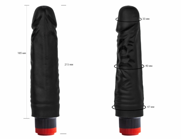 Вибратор реалистик черный  Биоклон 411100ru_1