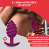 Gvibe Gplug Twist 2 Raspberry витая силиконовая анальная пробка для ношения, 10.5х3.9 см_2