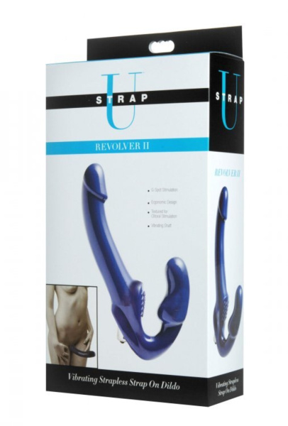 Эргономичный безремневой вибрострапон Strap U Revolver II Vibrating Strapless Strap On Dildo_1