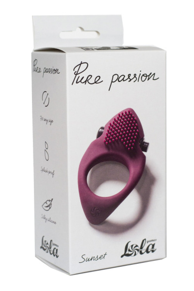 Эрекционное виброкольцо Pure Passion Sunset Wine red_1