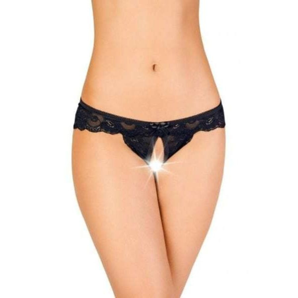 Эротические трусики Erolanta Lingerie Collection, кружевные, черные (42-44) 741051 (42-44)_1