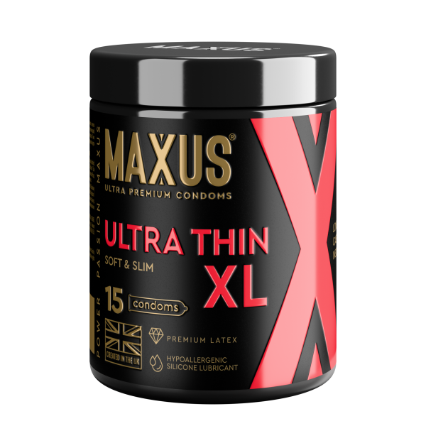 Презервативы MAXUS Ultra Thin XL №15 с железным кейсом, ультратонкие увеличенные X-Edition, 15 шт_1