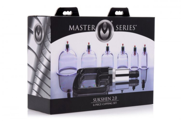 Master Series Набор для вакуум. стимуляции эрогенных зон Sukshen 6 Piece Cupping Set with Acu-Points_1