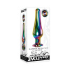 Evolved RAINBOW METAL PLUG MEDIUM Радужная анальная пробка средняя_4