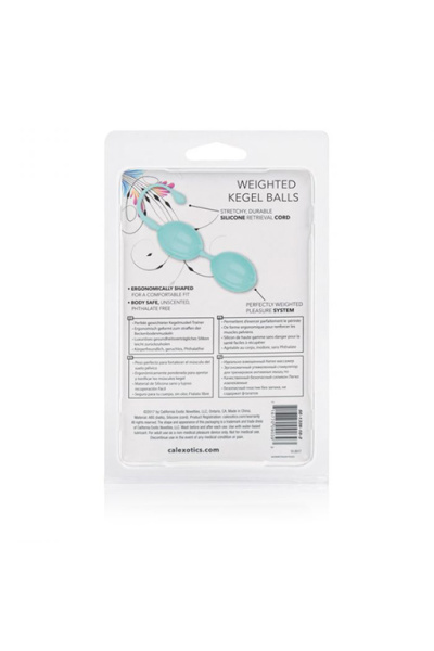Утяжеленные вагинальные шарики (тренажер Кегеля) Weighted Kegel Balls, бирюзовый_2