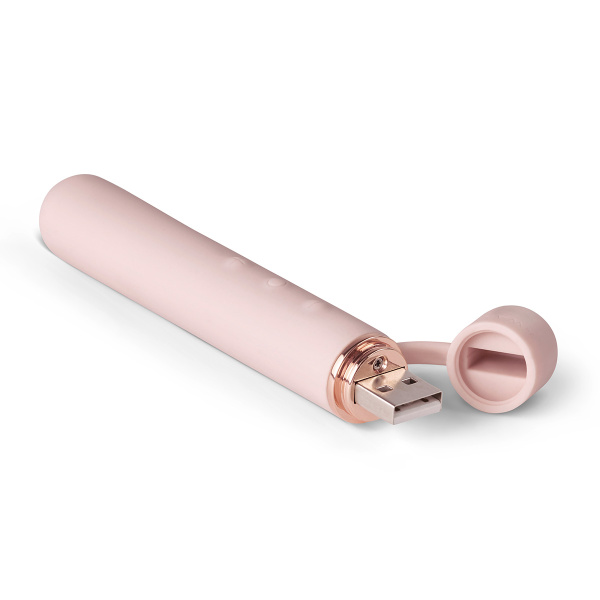 Силиконовый мини-вибратор класса люкс Le Wand Baton розовое золото_2