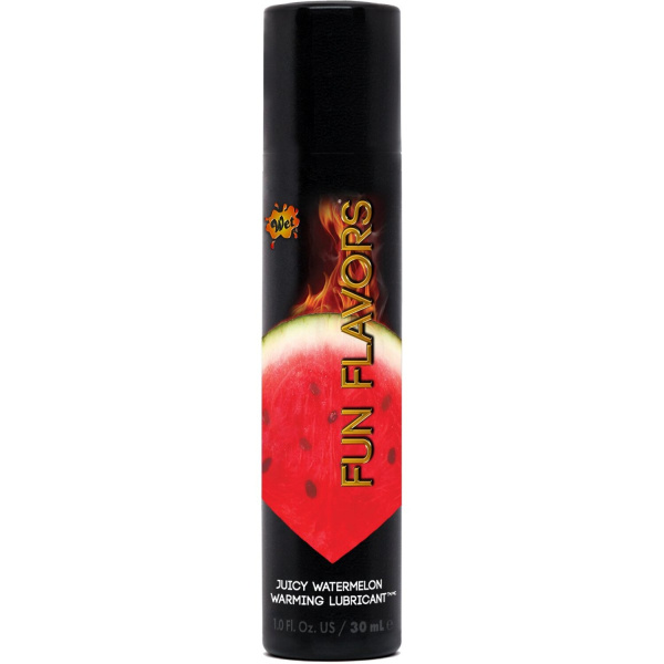 Согревающий лубрикант и лосьон для массажа со вкусом арбуза WET Fun Flavors 30 ml_1