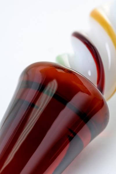 Двусторонний фаллоимитатор Sexus Glass, стекло, коричневый, 16 см_6