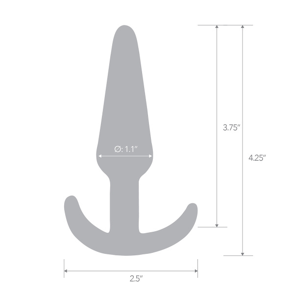Тонкая анальная пробка 4,25in Slim Tapered Butt Plug_5